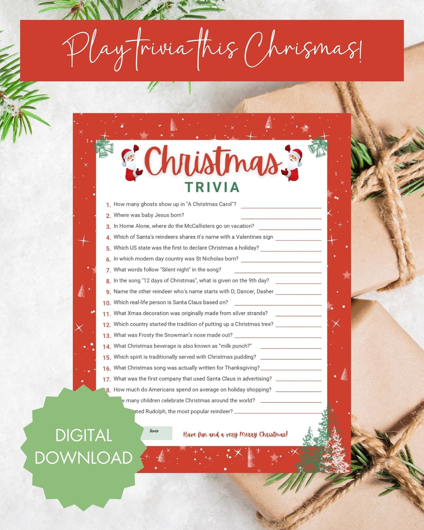 Christmas Game Printable Bundle