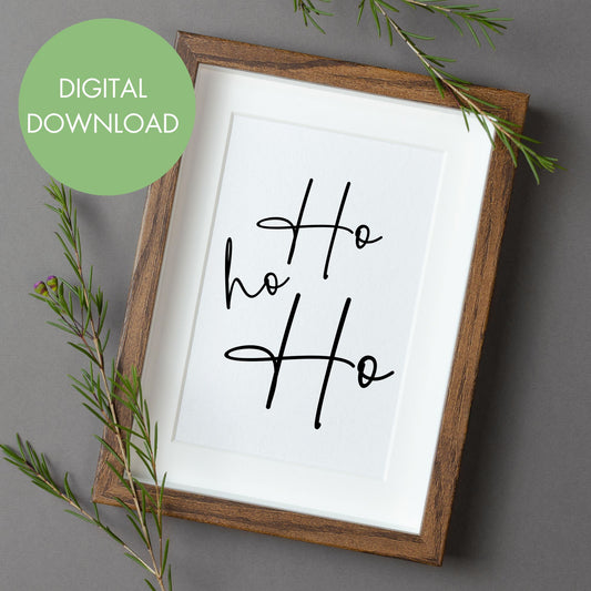 Ho Ho Ho Printable Wall Art