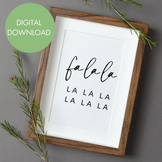 Fa La La Printable Wall Art