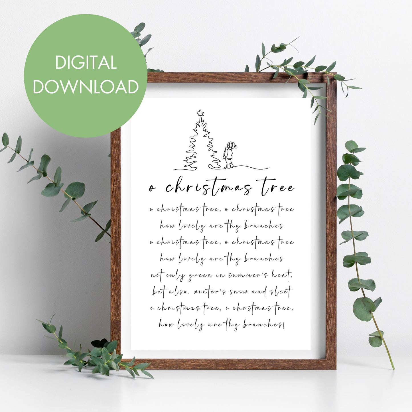 O Christmas Tree Printable Wall Art