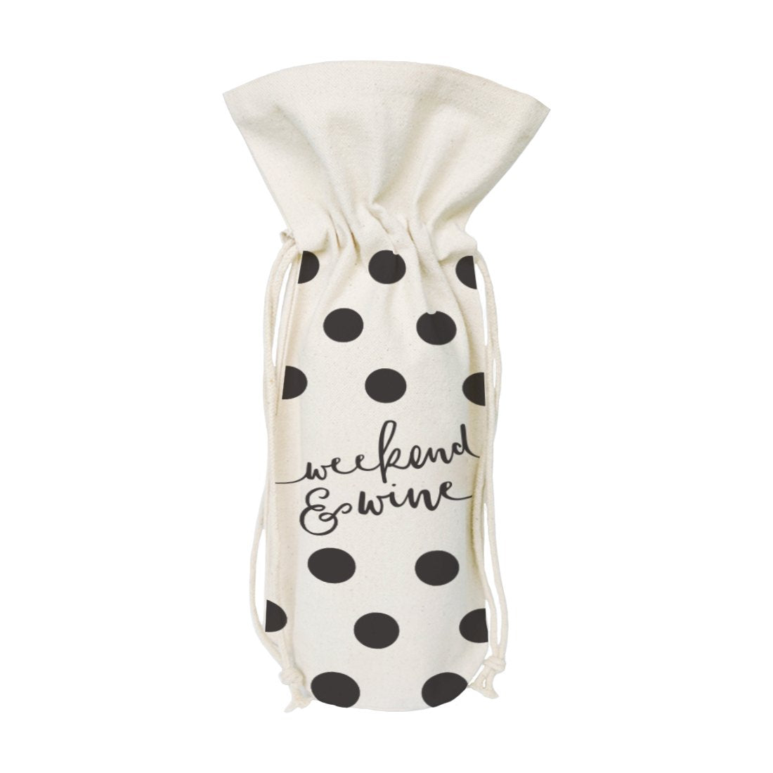 Weekend and Wine Canvas Wine Bag