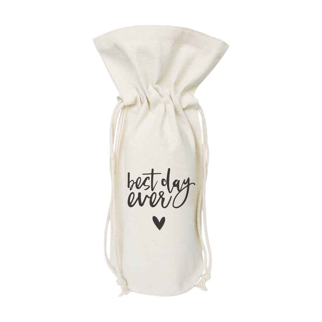 Best Day Ever Canvas Wine Bag