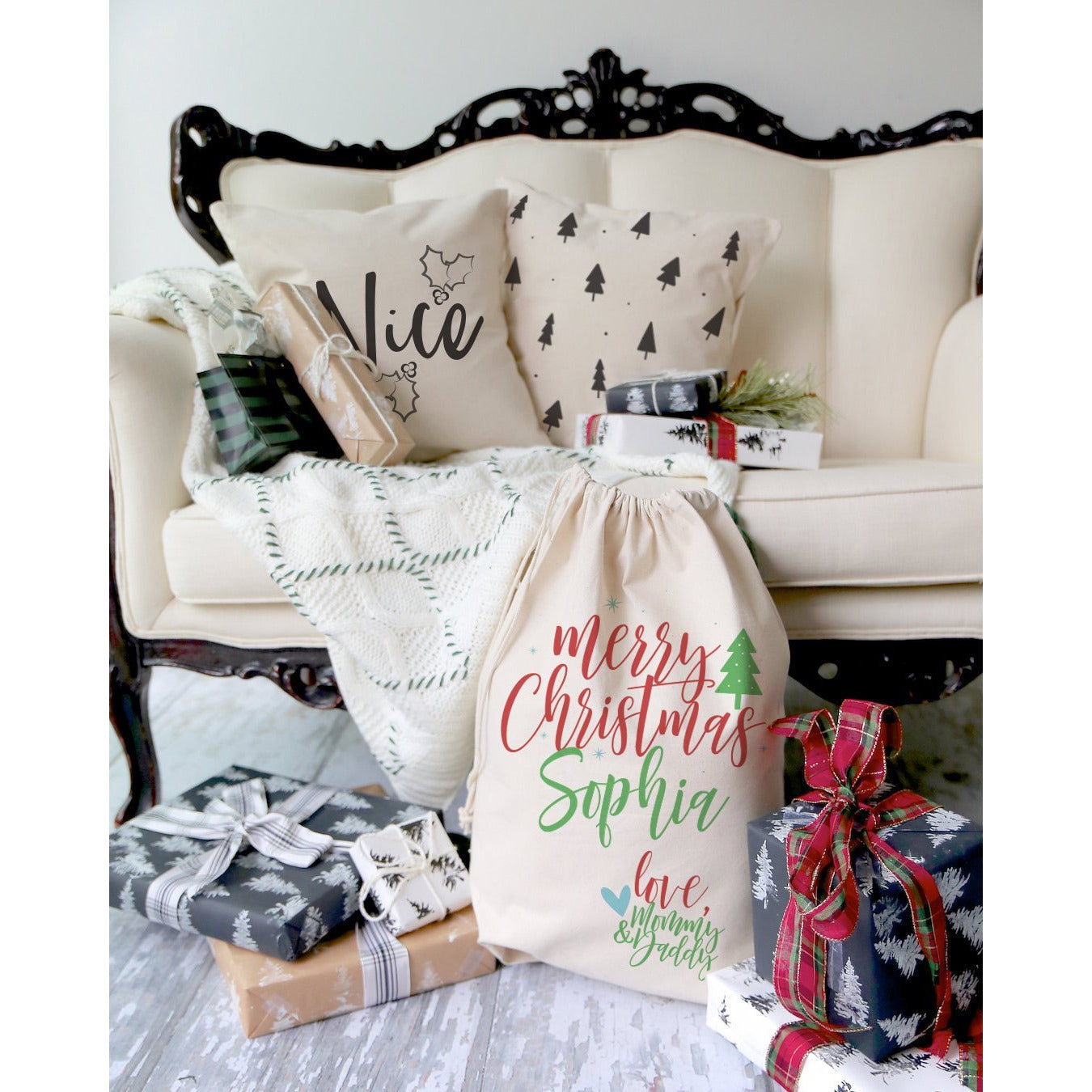 Nice Christmas Holiday Pillow Cover
