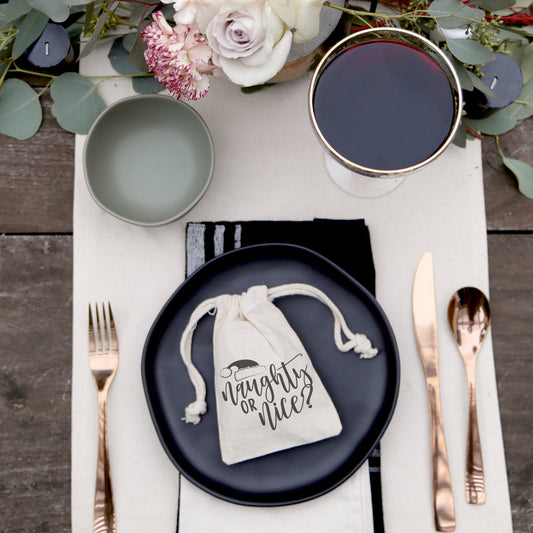 Naughty or Nice Christmas Holiday Favor Bags, 6-Pack