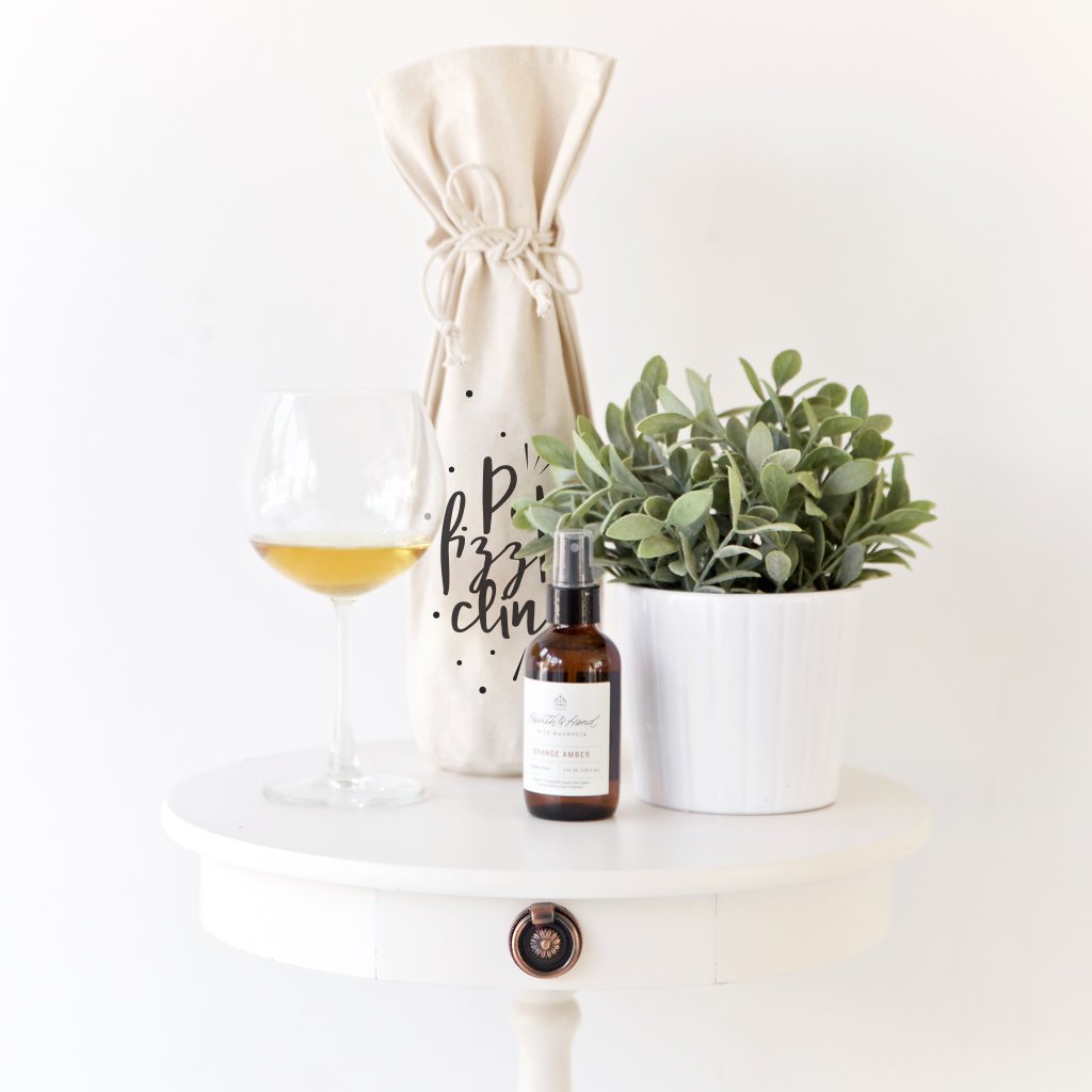 Pop, Fizz, Clink Canvas Wine Bag