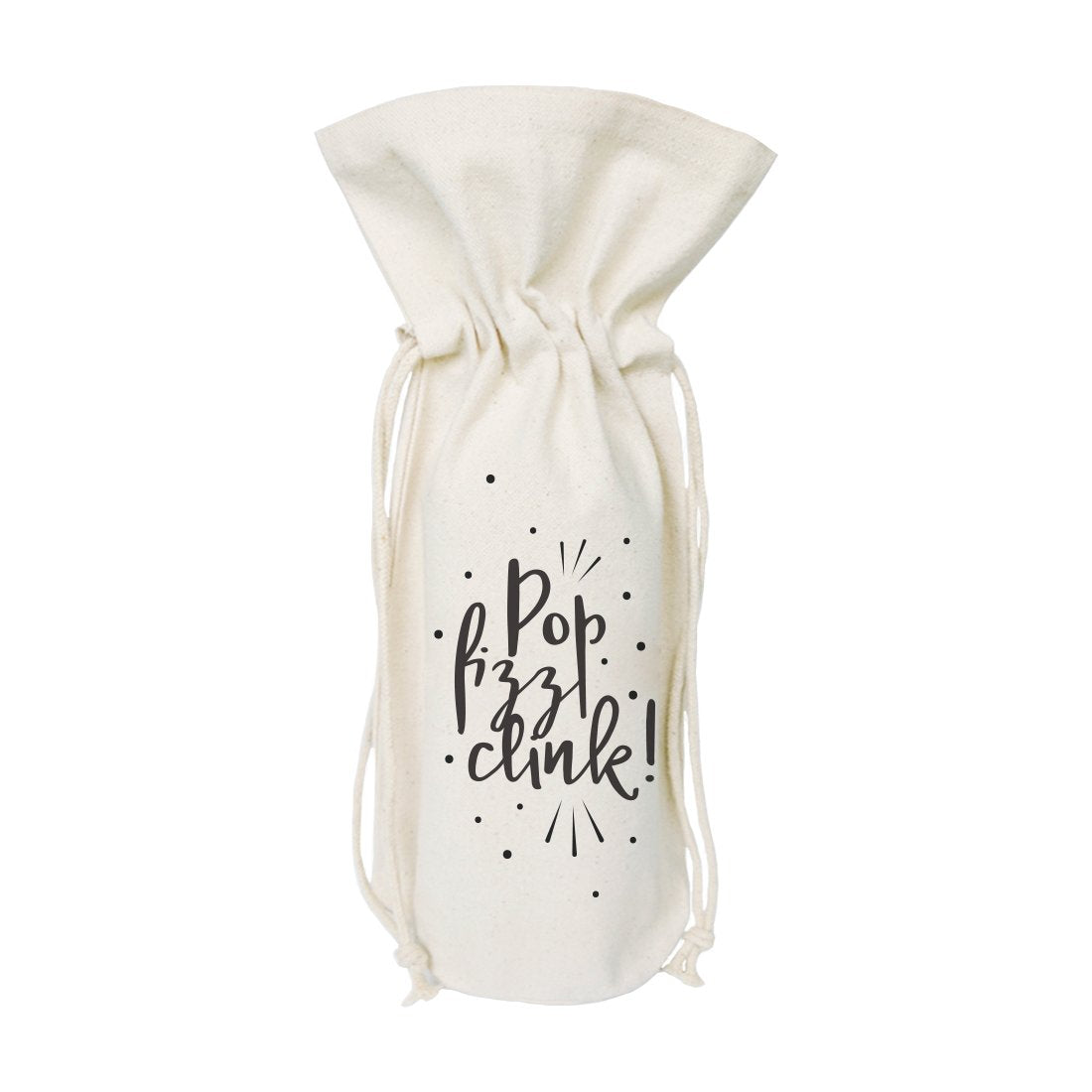 Pop, Fizz, Clink Canvas Wine Bag