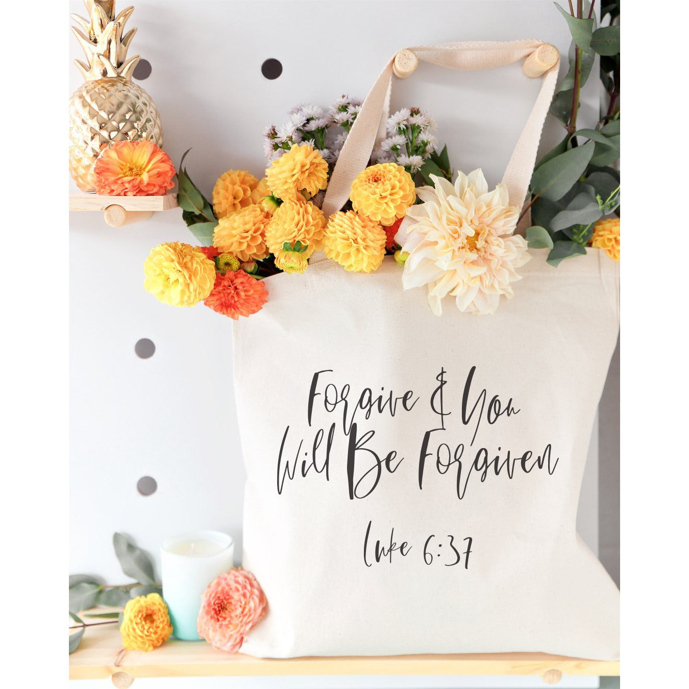 Forgive and You Will Be Forgiven Canvas Tote Bag One Clover Way