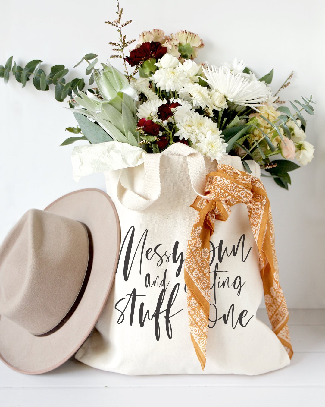 Messy Bun and Getting Stuff Done Cotton Canvas Tote Bag