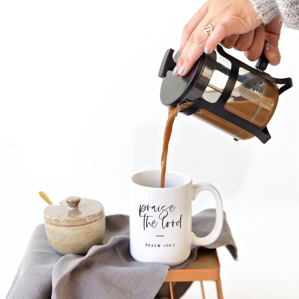 Praise the Lord Bible Verse Mug