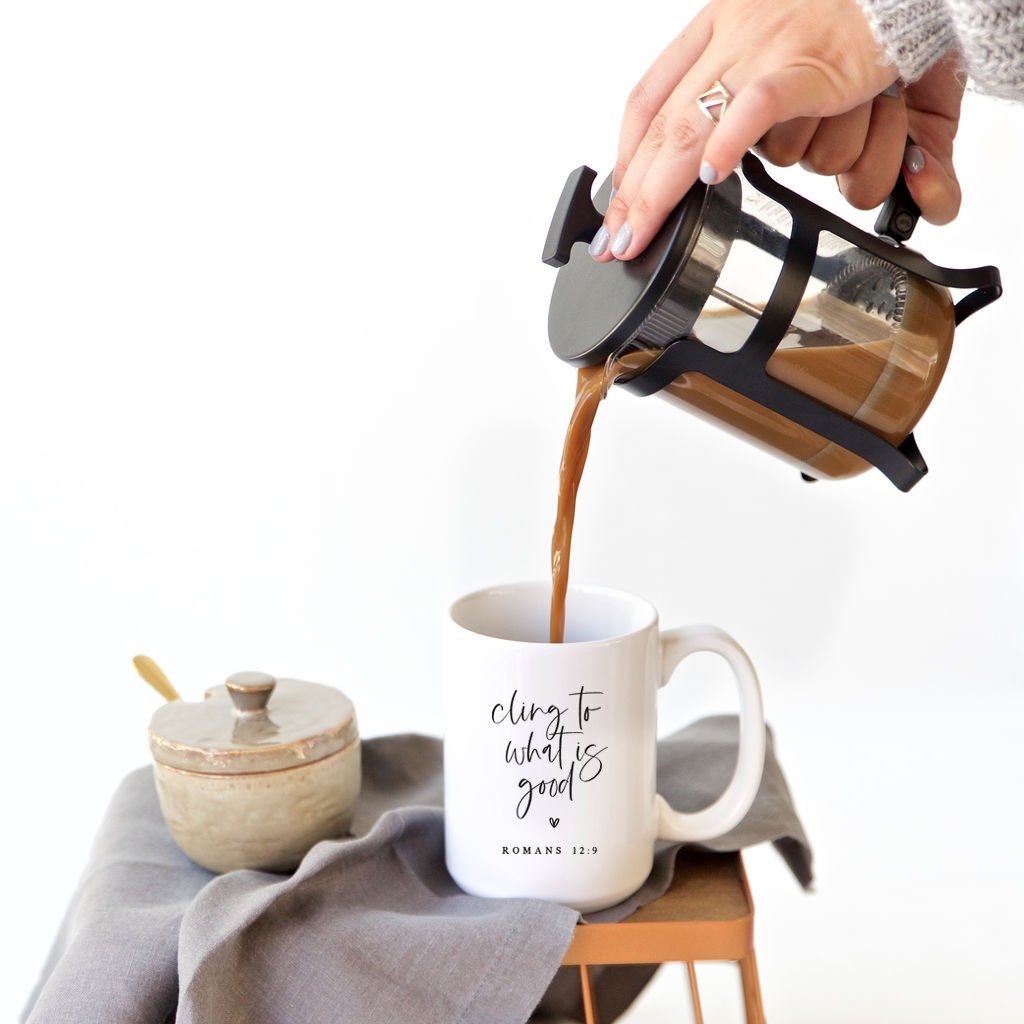 Cling to What is Good Bible Verse Mug