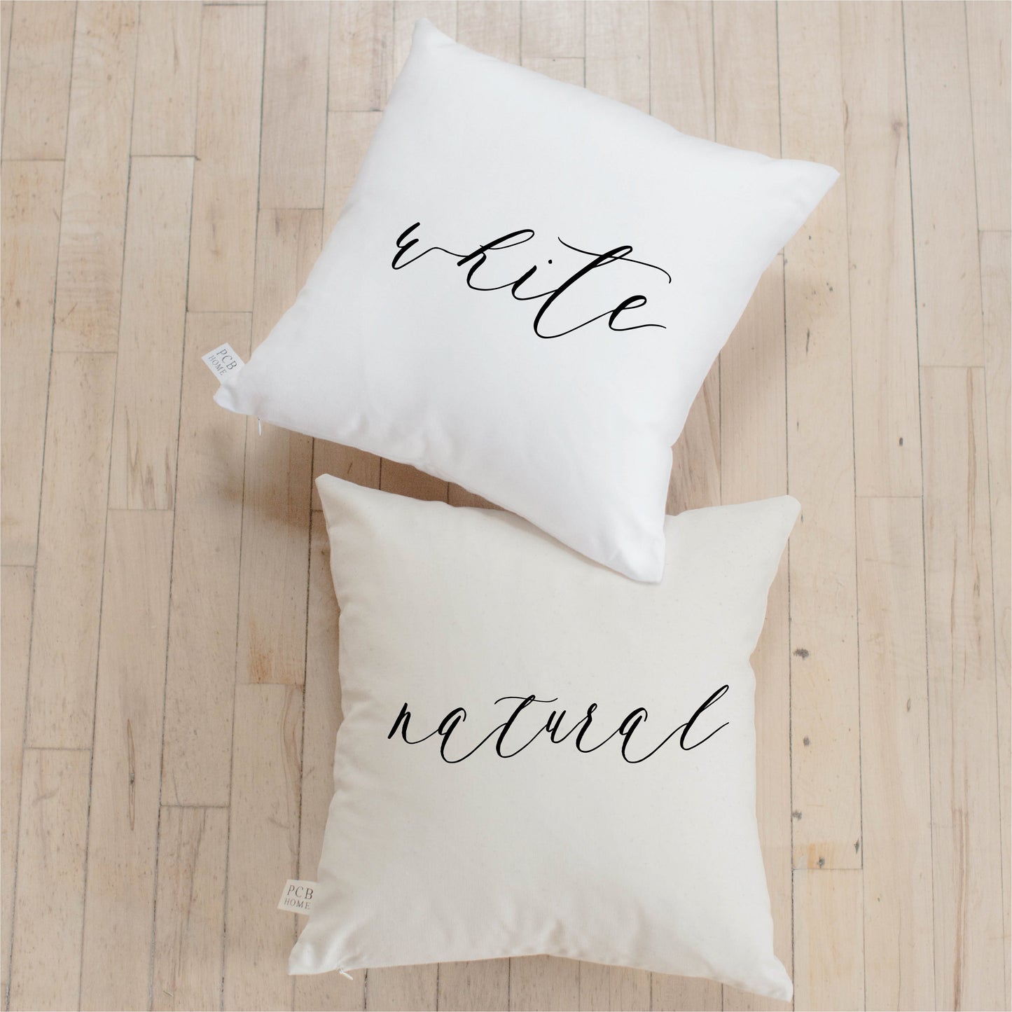Be Thou My Vision Neutral 100% Cotton Pillow made in the USA. Calligraphy by Alyssa Thiel One Clover Way