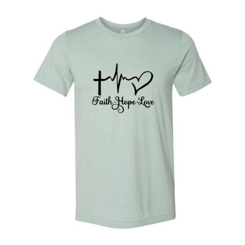 Comfy Tee Inspired Apparel Faith Hope Love One Clover Way