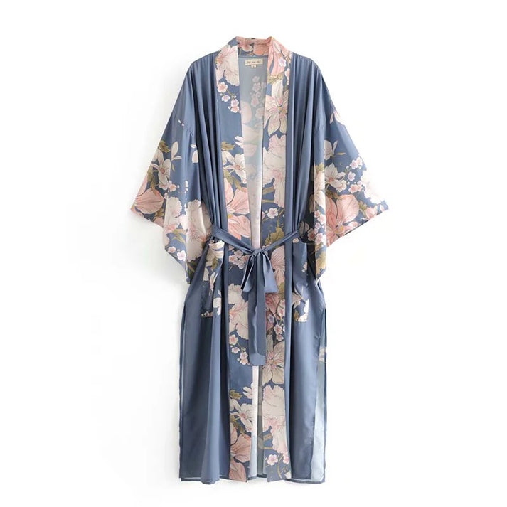 Bohemian Blue Peacock Kimono