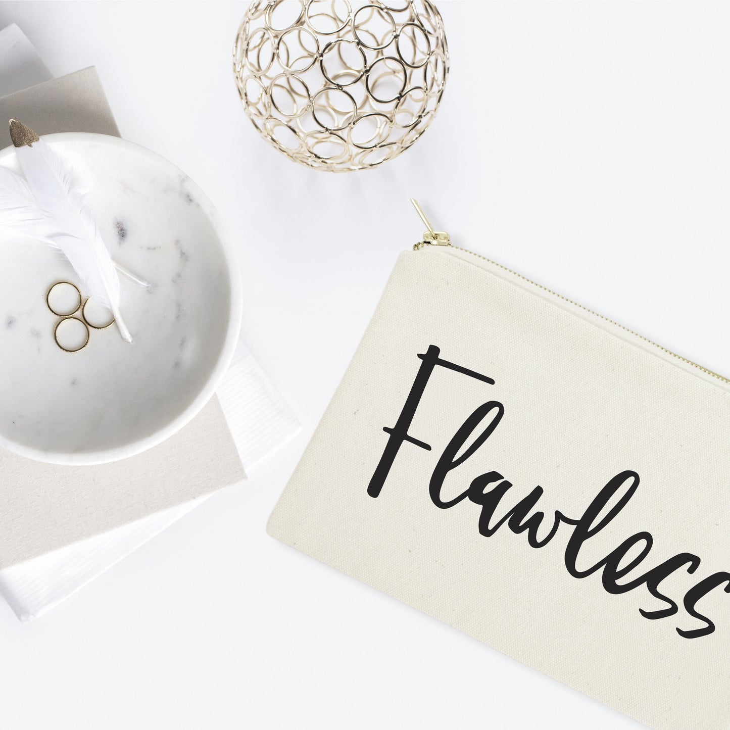 Inspired Gift Giving Flawless Cosmetic Bag One Clover Way