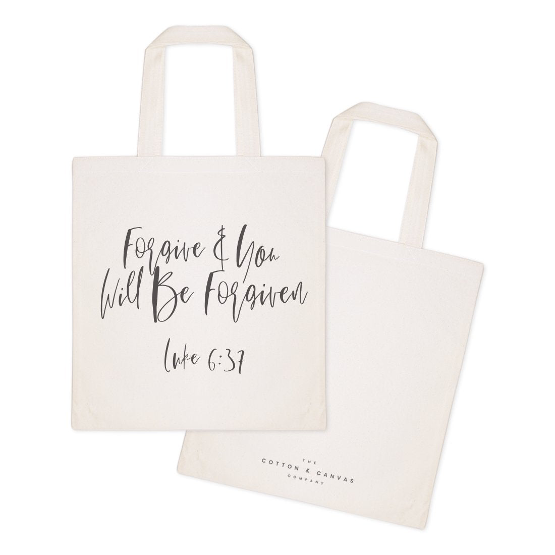 Inspirational Forgive Cotton Canvas Tote Bag One Clover Way