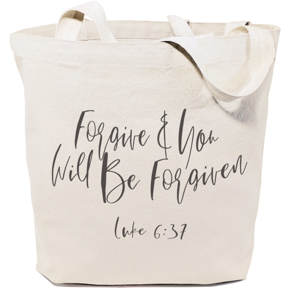 Bible Verse Canvas Tote Bag Gift Giving One Clover Way