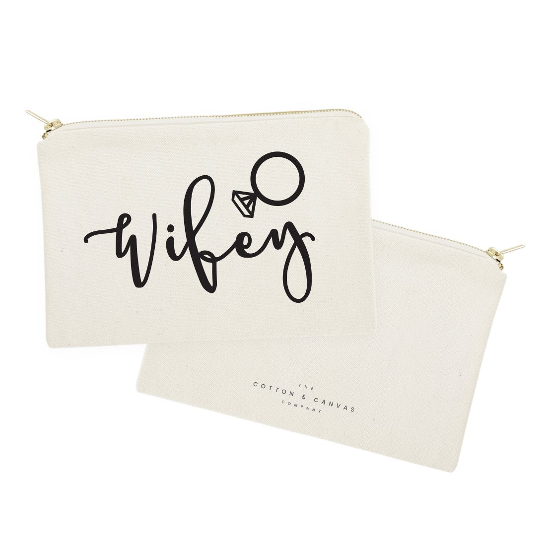 Wifey Cotton Canvas Cosmetic Bag