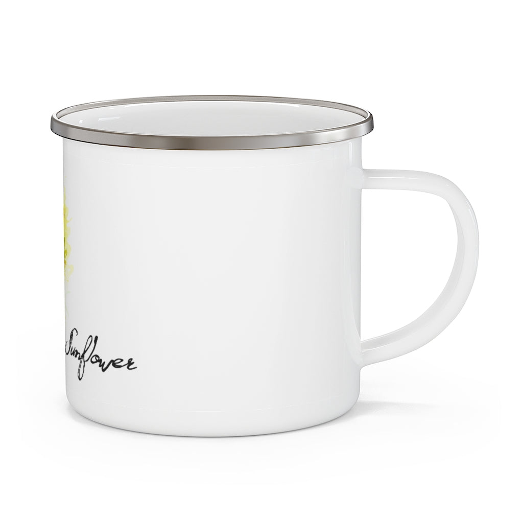 Sunflower Enamel Camping Mug