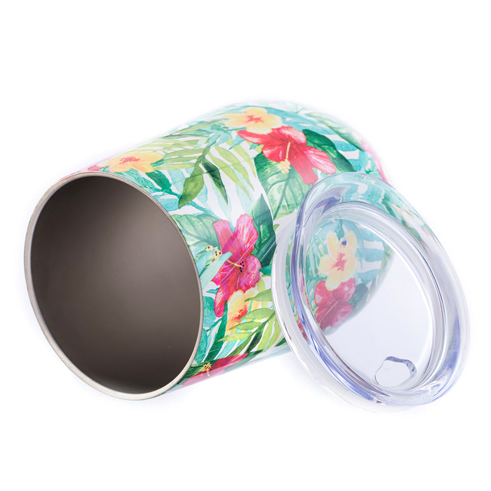DRINCO® 12oz Insulated Wine Tumbler Glass - Tropical Hues