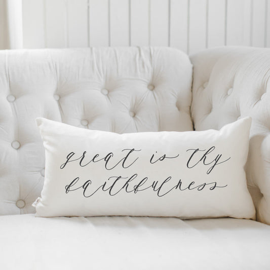 Great Is Thy Faithfulness Lumbar Pillow