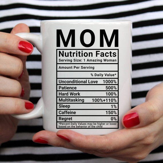 Mom Nutrition Facts Coffee Mug
