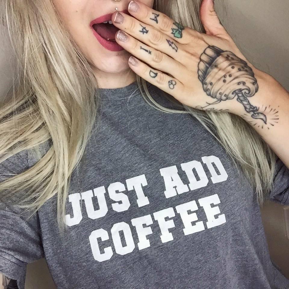 Just Add Coffee - Boyfriend Tee