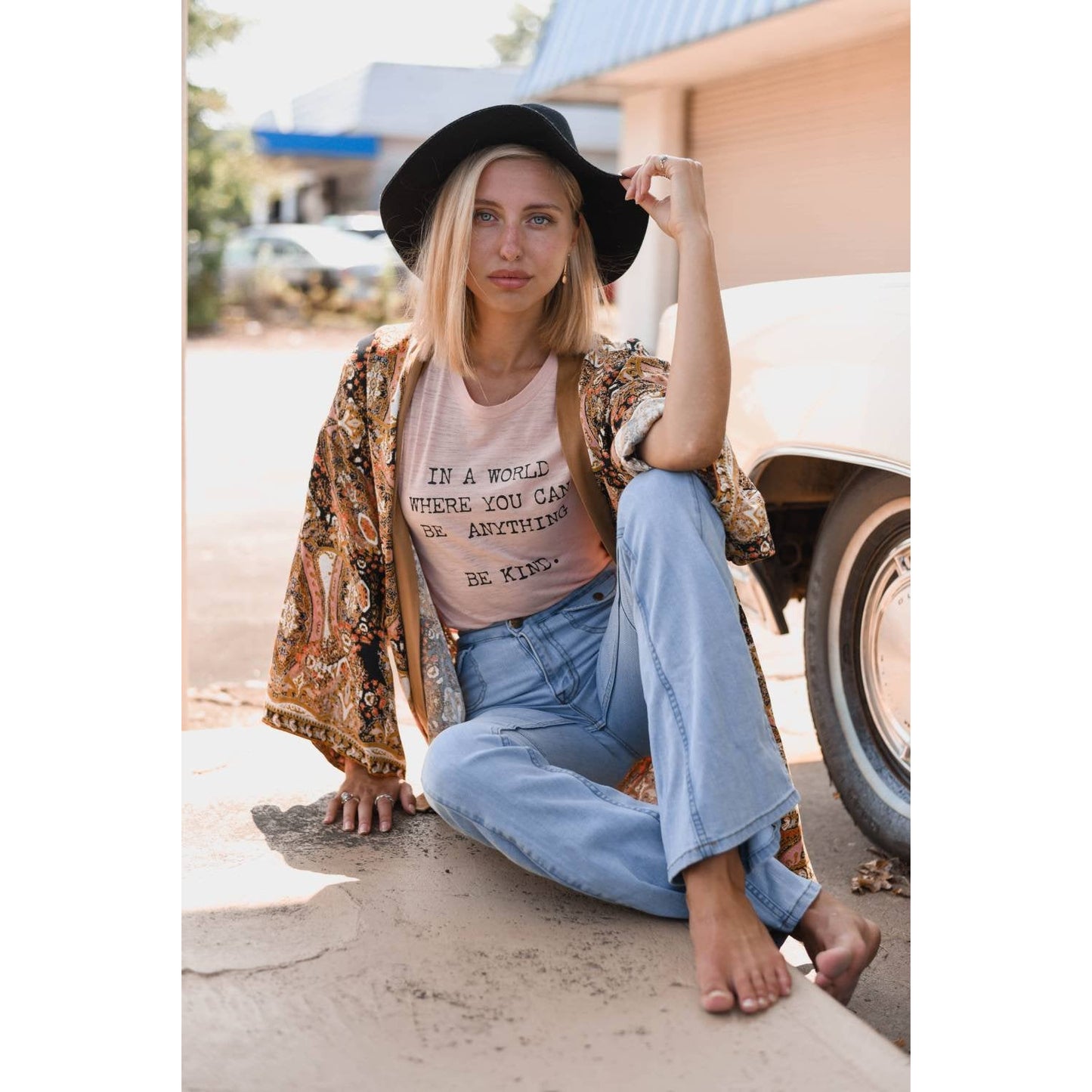 In a World Where You Can Be Anything, Be Kind - Boyfriend Tee