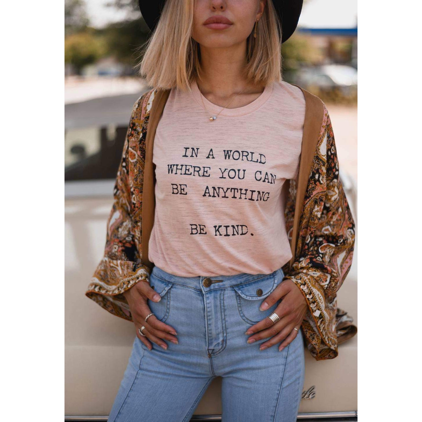 In a World Where You Can Be Anything, Be Kind - Boyfriend Tee