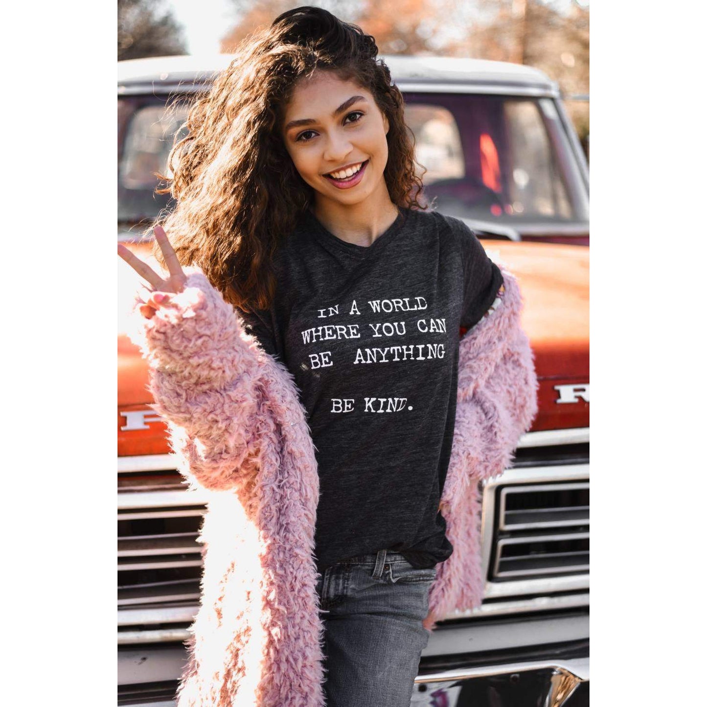 In a World Where You Can Be Anything, Be Kind - Boyfriend Tee