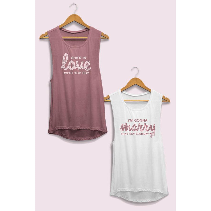 I'm Gonna Marry That Boy Someday | She's In Love with the Boy Tank Tops