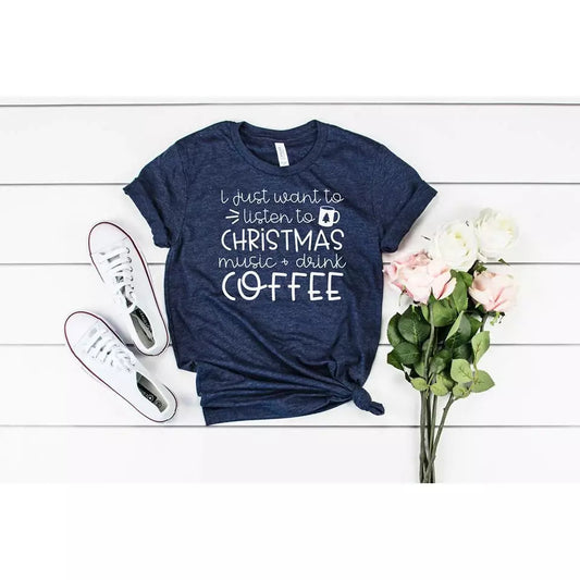 Christmas Music & Coffee T-Shirt