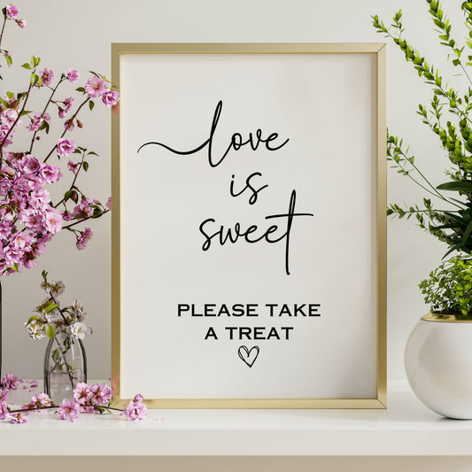 DIY Wedding Printable - Love is Sweet Sign