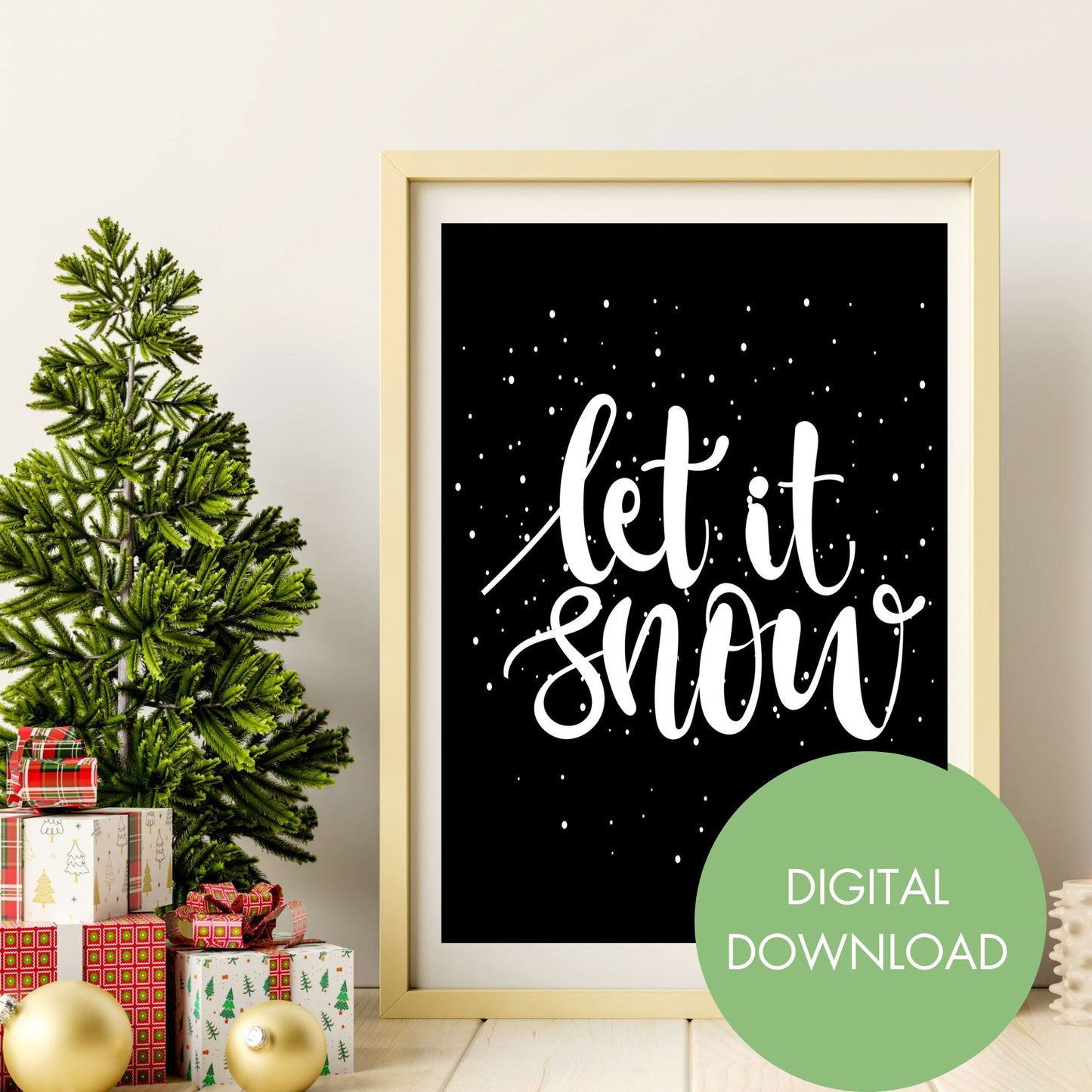 Let it Snow Printable Wall Art