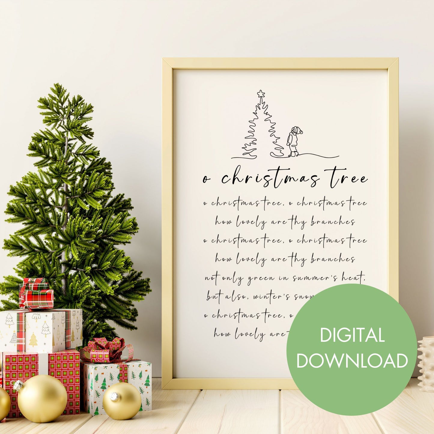 O Christmas Tree Printable Wall Art