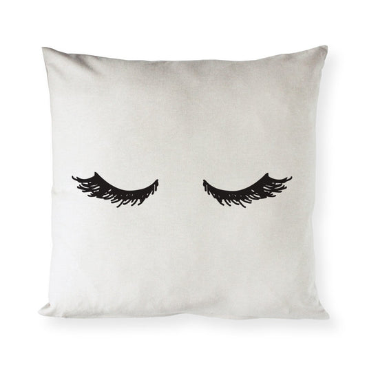Mascara Closed Eyelashes Pillow Cover