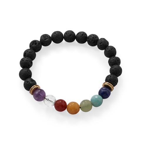 Natural Gemstone Stretch Bracelet