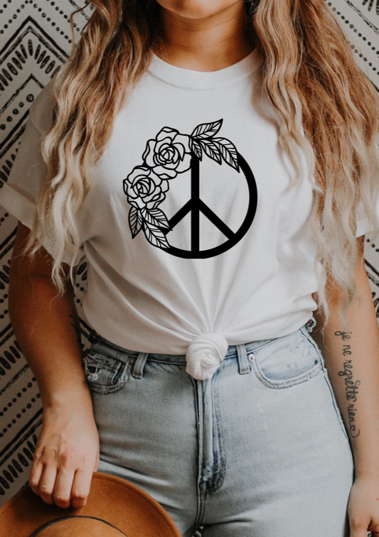 Peace Floral Tee