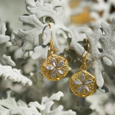 Sand Dollar French Wire Earrings