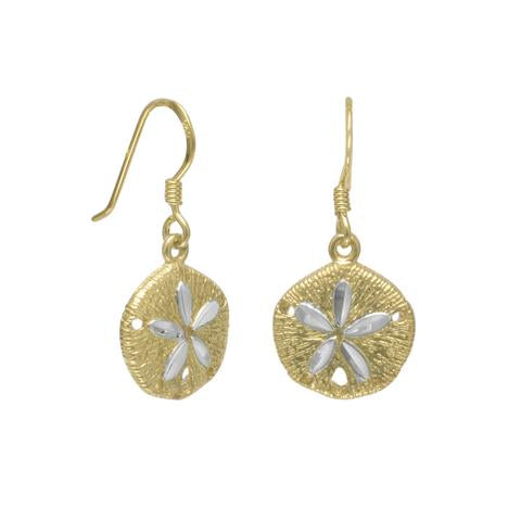 Sand Dollar French Wire Earrings