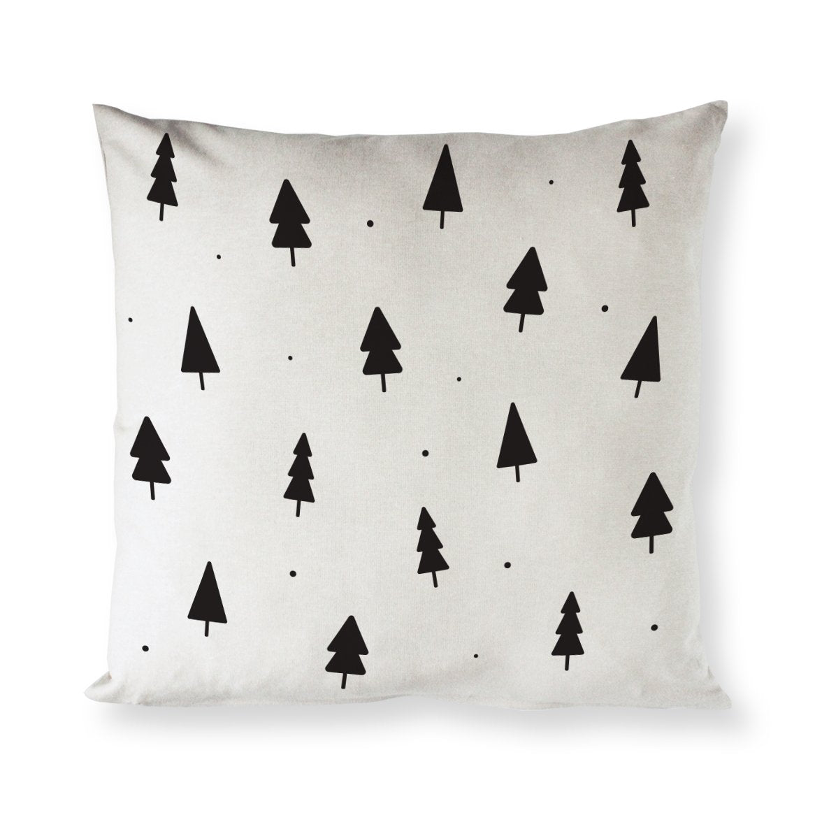 Christmas Trees Cotton Canvas Holiday Pillow Cover