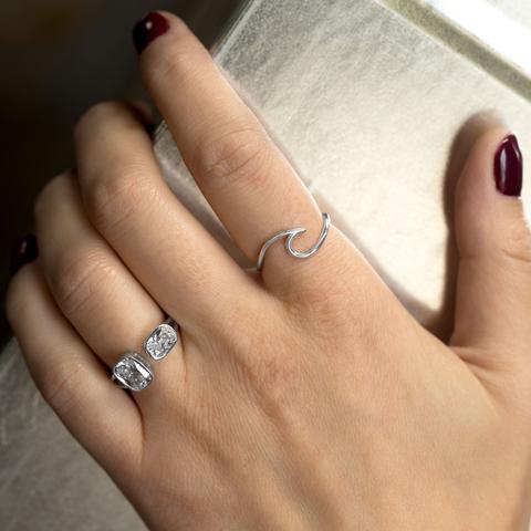 "Wave of Fresh Air" Sterling Silver Wave Ring