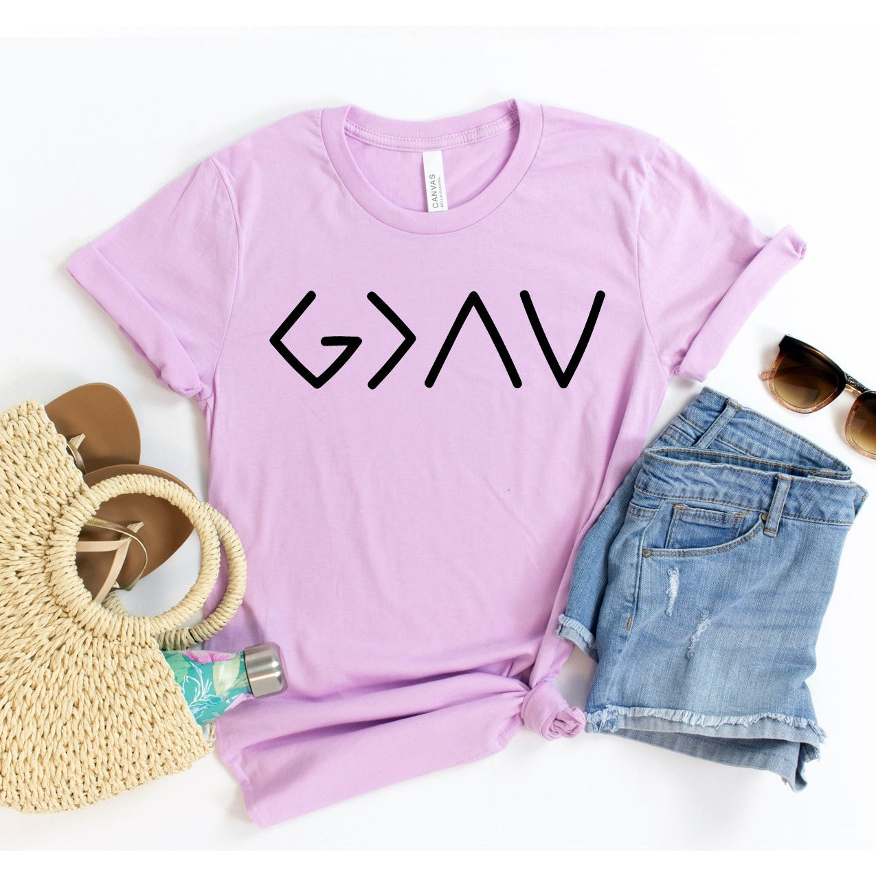 God Is Greater T-Shirt Inspired Apparel One Clover Way
