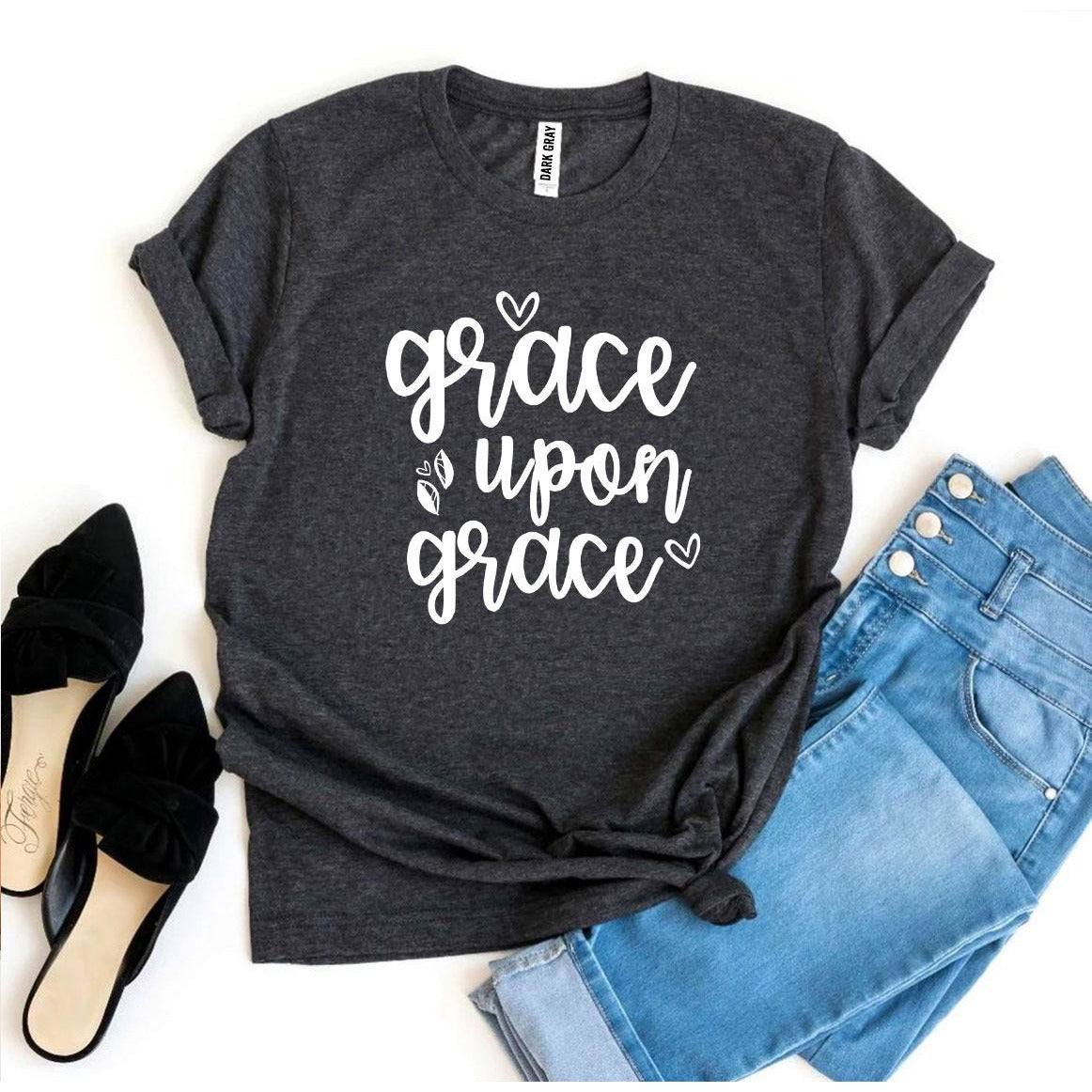 Share Your Faith Grace Upon Grace T-Shirt One Clover Way
