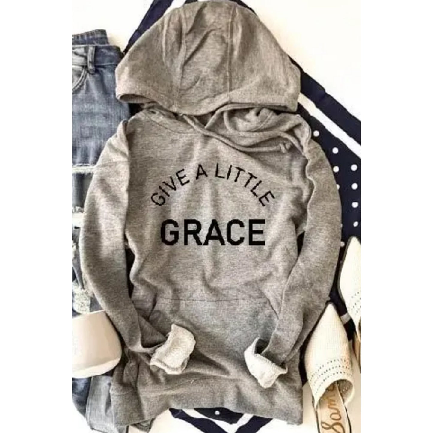 Inspirational Apparel Give A Little Grace Sweatshirt One Clover Way