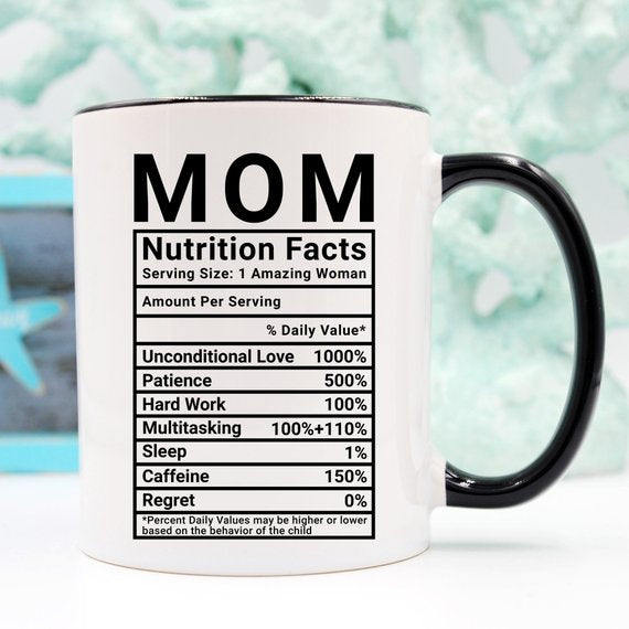 Mom Nutrition Facts Coffee Mug