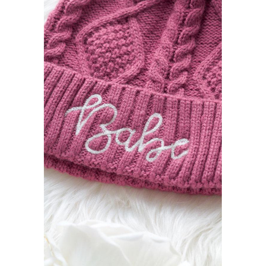 Babe and Bride Knitted Pom Pom Beanies